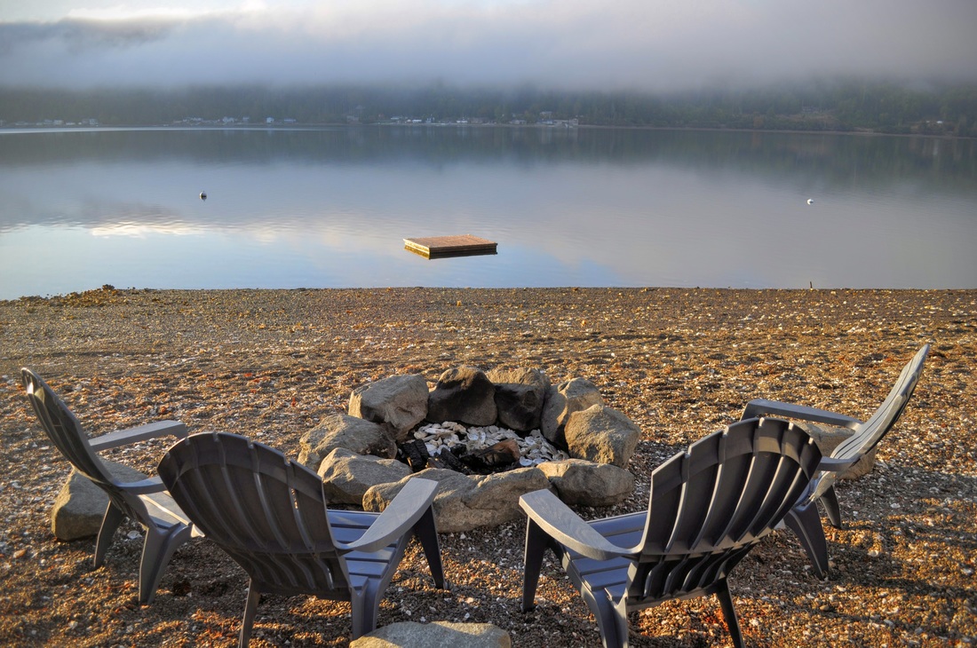 Hood canal house rental, once upon a tide, fire pit , tahuya Picture